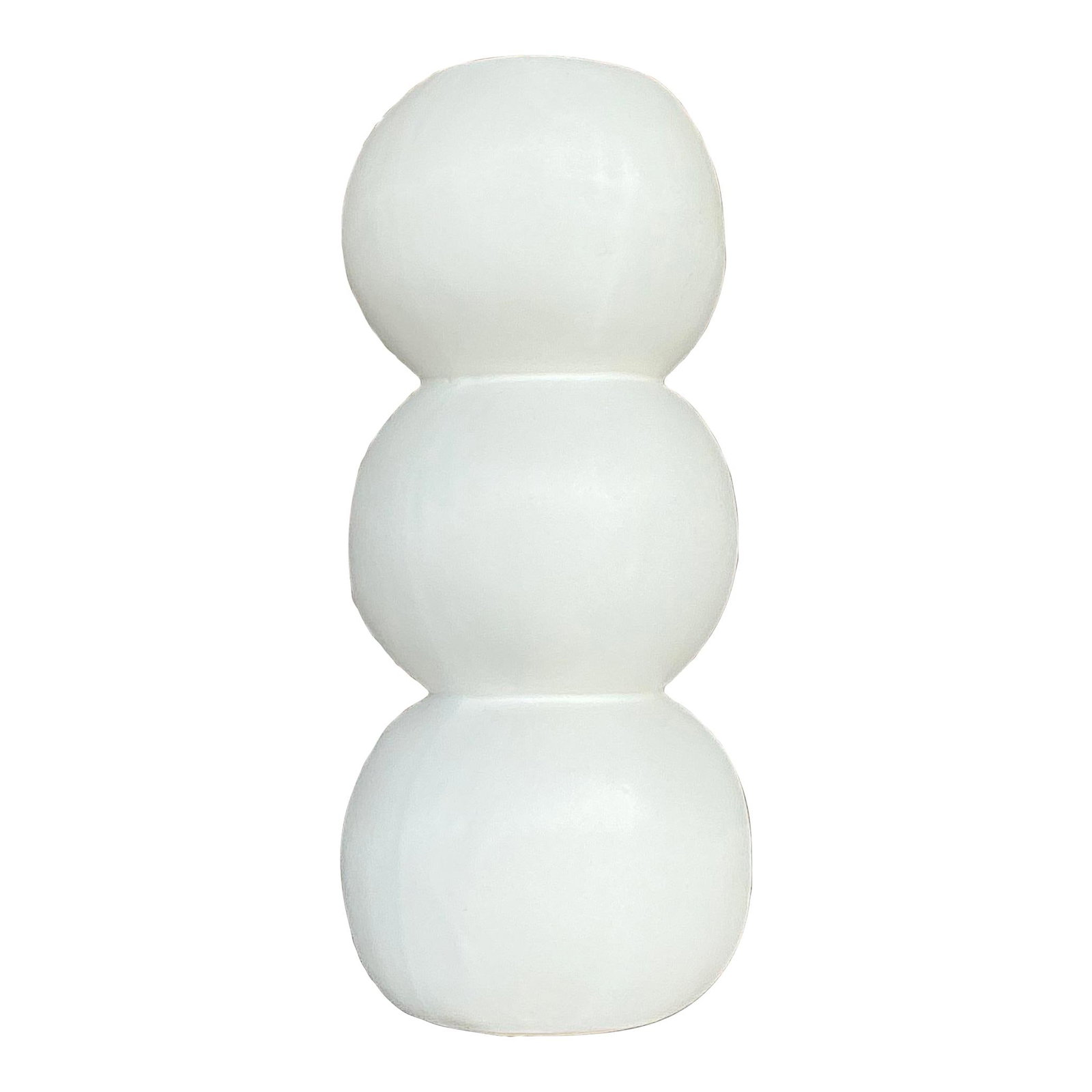 Vintage Boho White Ceramic Vase 13" Matte Glazed Finish (1 of 5)