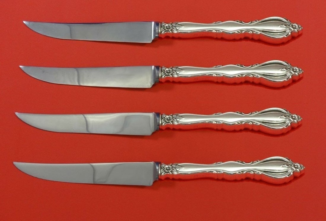 International Sterling Silver Grande Regency 4pc Steak Knife Set (1 of 2)
