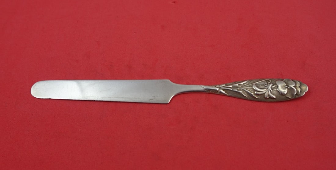 Shiebler Flora Pansy Sterling Silver Junior Knife 1895 7" (1 of 2)