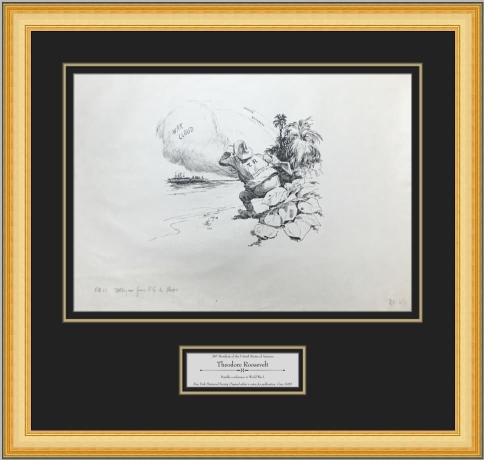 Framed 1902 Theodore Roosevelt Proofs With Editorial Annotations On Political History (1 of 6)