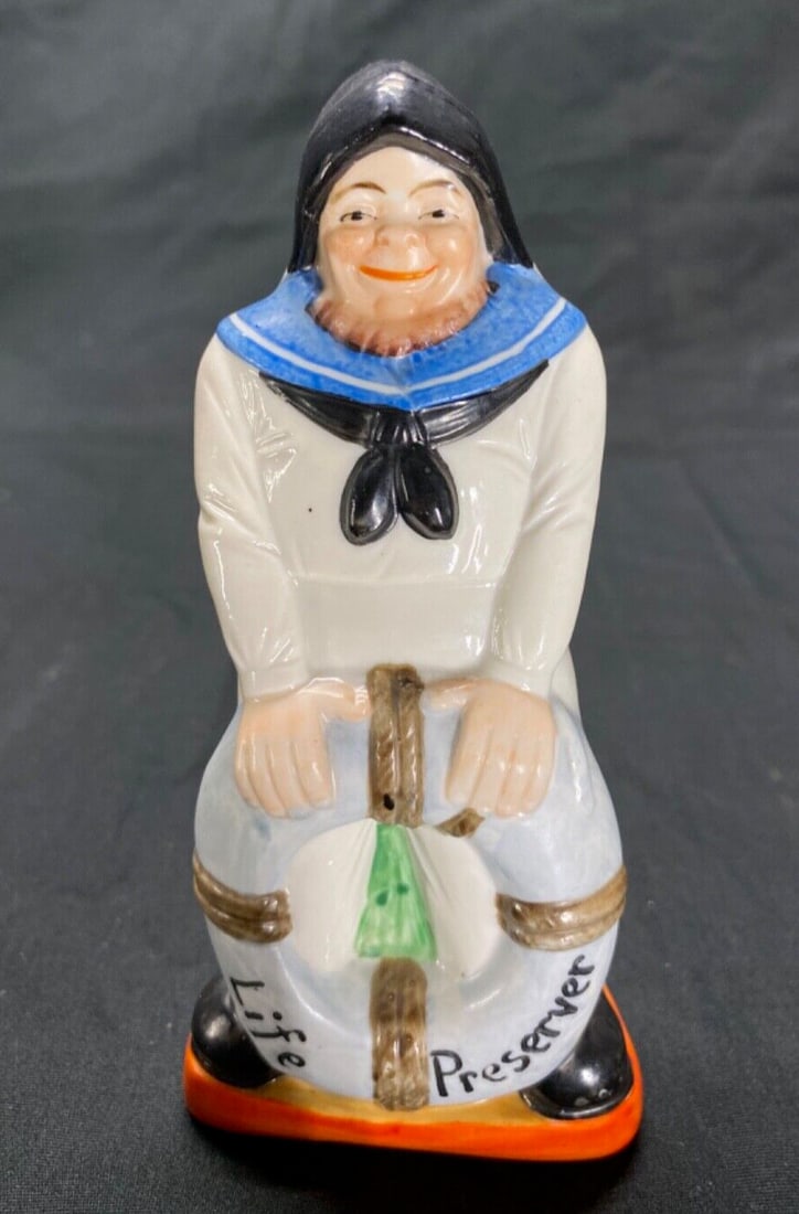 Schafer Vater Porcelain Sailor Flask Life Preserver Novelty (1 of 6)