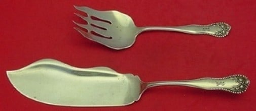Gorham Lancaster Sterling Silver 2pc Fish Serving Set Monogrammed (1 of 2)