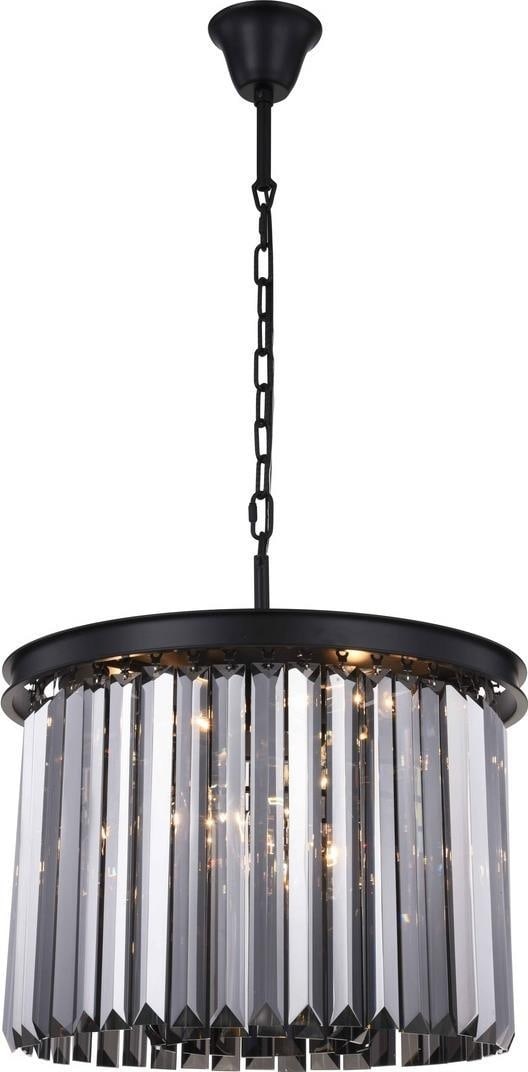 Elegant Lighting Sydney Pendant Light Matte Black Royal-Cut Crystal 6 Bulbs: Elegant Lighting Sydney Pendant Light Matte Black Royal-Cut Crystal 6 Bulbs Illuminate your space with this stunning pendant light from the Sydney collection. Featuring a sleek matte black finish and 