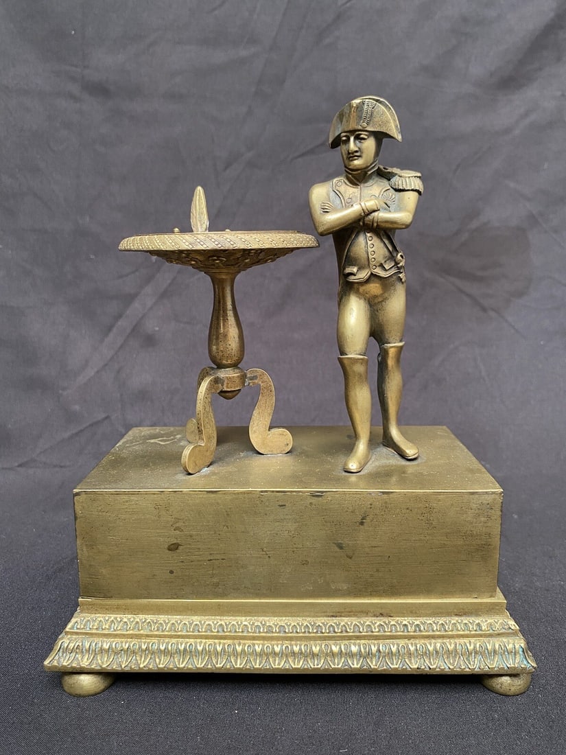 French Napoleonic Bronze Figural Inkstand Under Cover 19th Century (1 of 18)