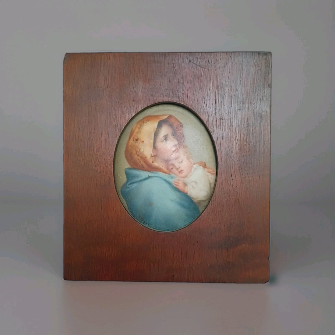 Framed Porcelain Miniature Madonna of the Streets Portrait after Ferruzzi (1 of 5)