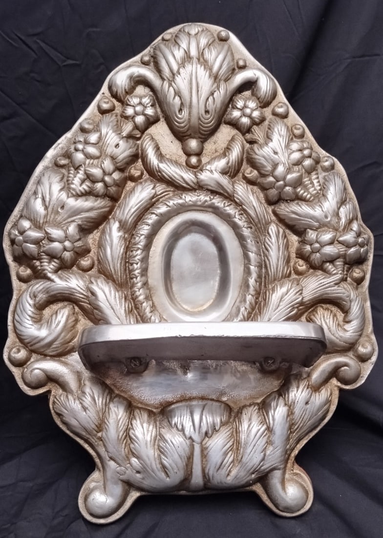 Vintage Pewter Display Easel Religious Portrait Holder 18in (1 of 9)