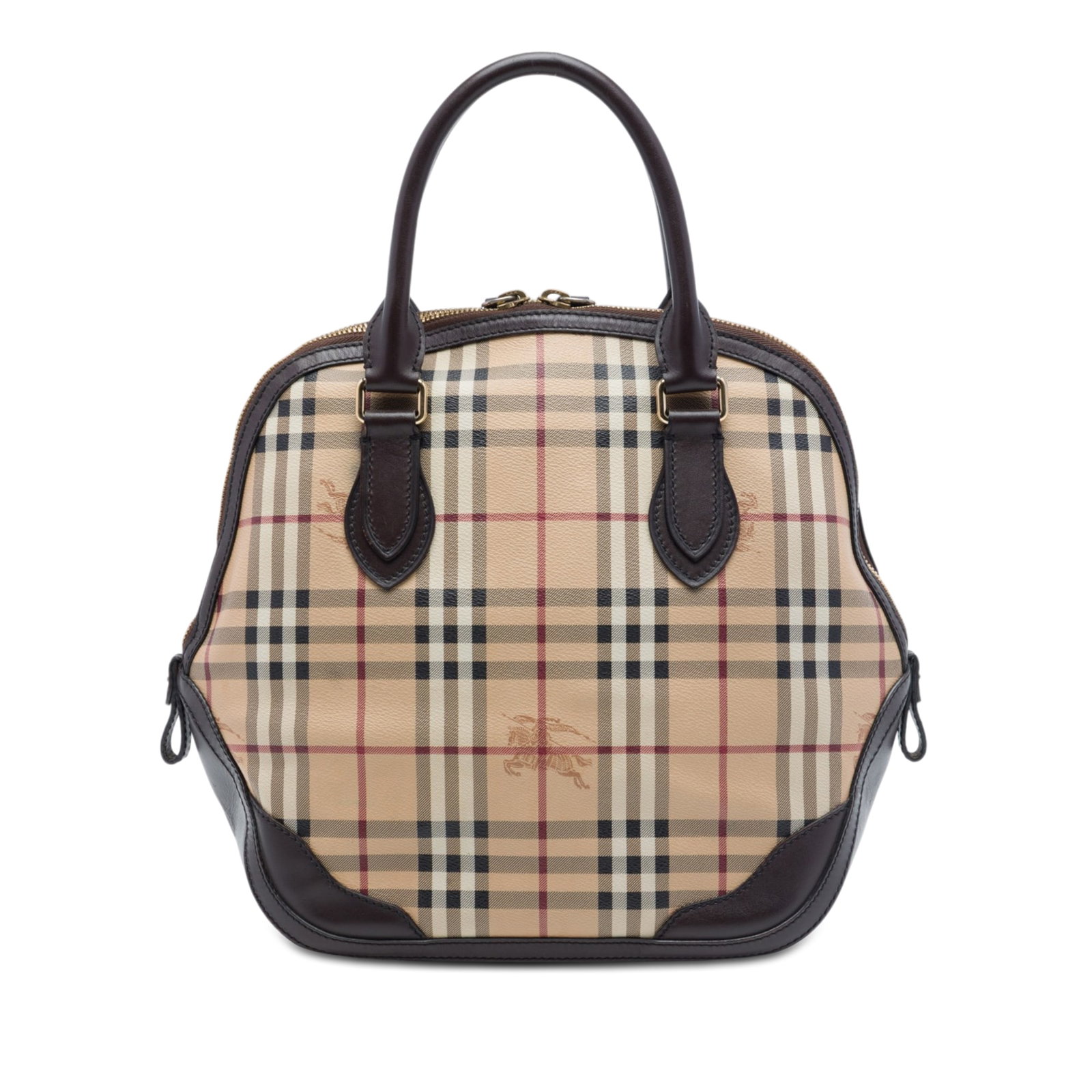 Burberry Orchard Bowling Bag Medium Haymarket Check Coated Canvas (1 of 6)