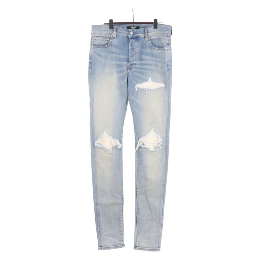 AMIRI Blue Distressed Cotton Denim Pants Size 32 USA (1 of 14)