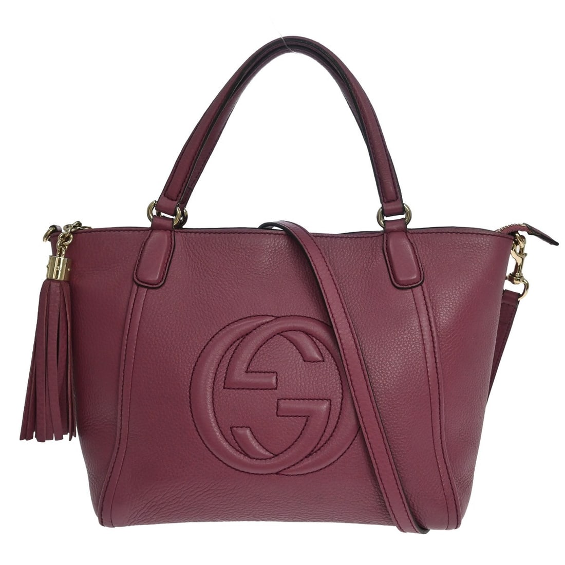 Gucci Soho Convertible Leather Top Handle Bag Purple: Gucci Soho Convertible Leather Top Handle Bag Purple Gucci Soho Convertible Top Handle bag in purple leather. This women's bag is made in Italy and is presented in good condition, with light scratchin