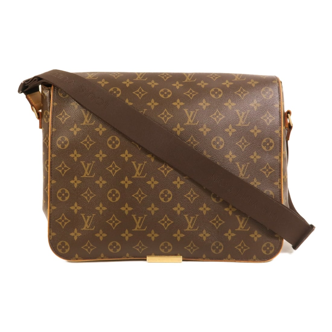 Louis Vuitton Abbesses M45257 Monogram Shoulder Bag Brown: Louis Vuitton Abbesses M45257 Monogram Shoulder Bag Brown Louis Vuitton Abbesses shoulder bag in brown Monogram and PVC coated canvas. This model features a flap closure, multiple open pockets, and on
