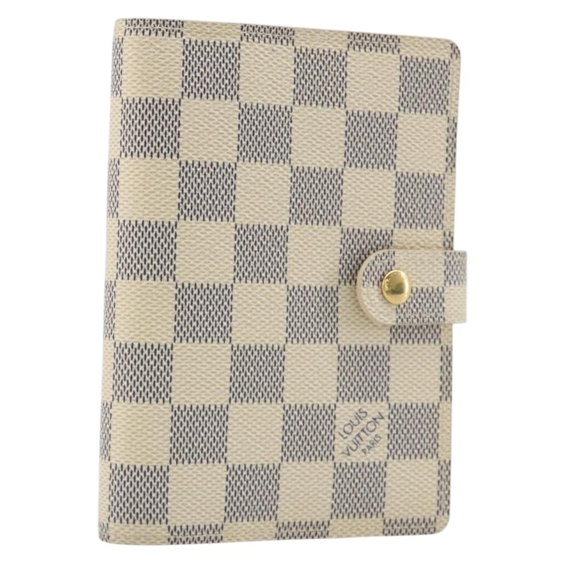Louis Vuitton R20706 Agenda PM Damier Azur Planner Cover: Louis Vuitton R20706 Agenda PM Damier Azur Planner Cover Louis Vuitton Damier Azur Agenda PM day planner cover in Damier Azur canvas. This compact planner cover is made in Spain and includes the dust 