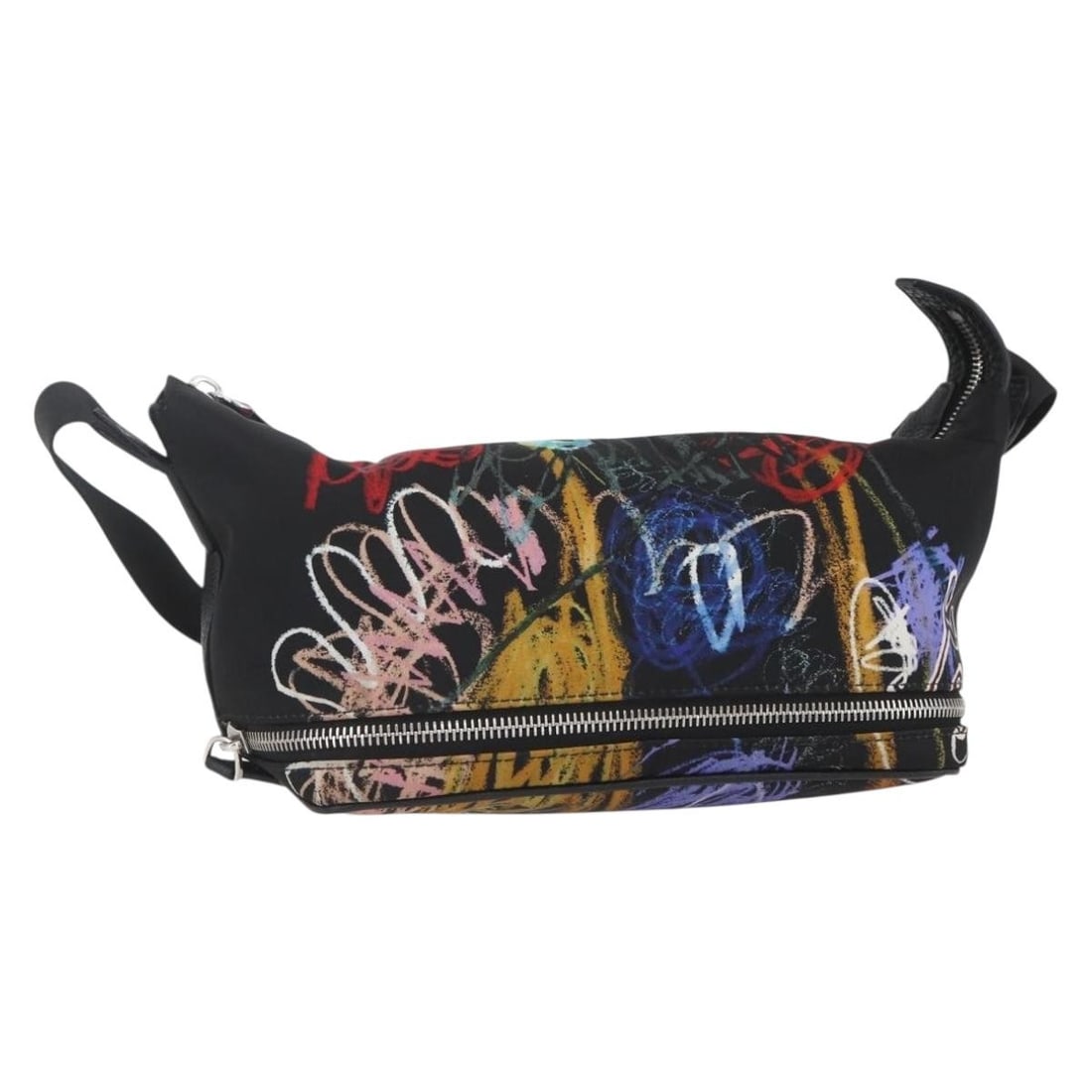 FENDI Multicolor Silver Nylon Leather Waist Bag: FENDI Multicolor Silver Nylon Leather Waist Bag Fendi waist bag crafted from nylon with multicolor and silver tones. Made in Italy, this women's bag includes a dust bag and is presented in excellent c