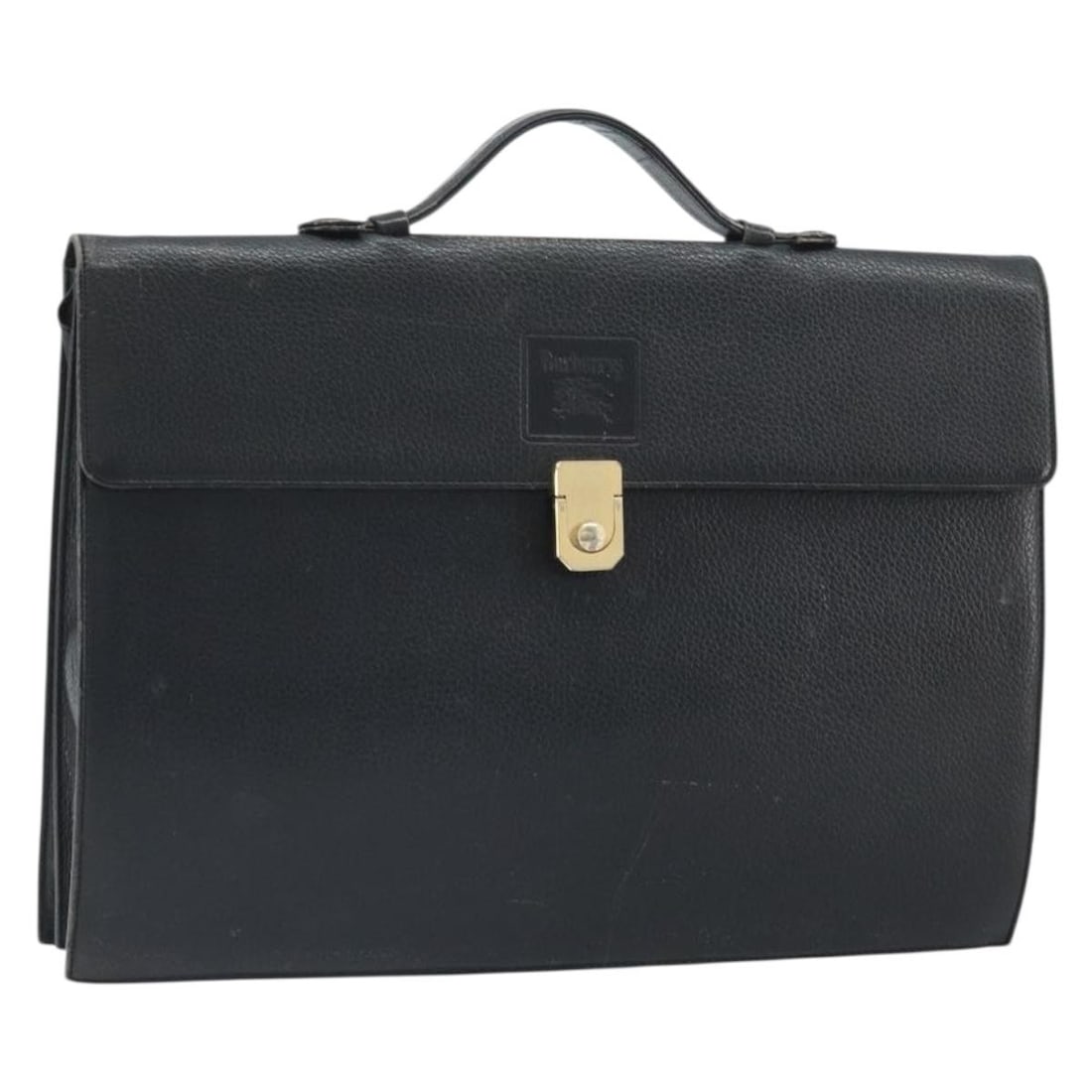Burberry Vintage black leather bag for men: Burberry Vintage black leather bag for men Vintage Burberry leather bag in black with a structured, classic design. Made in England, this piece is in good overall condition with visible wear consisten
