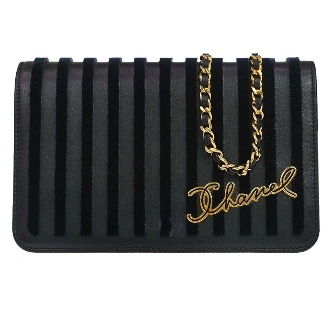 Chanel Paris-Hamburg WOC Shoulder Bag Navy Calfskin Velvet (1 of 15)