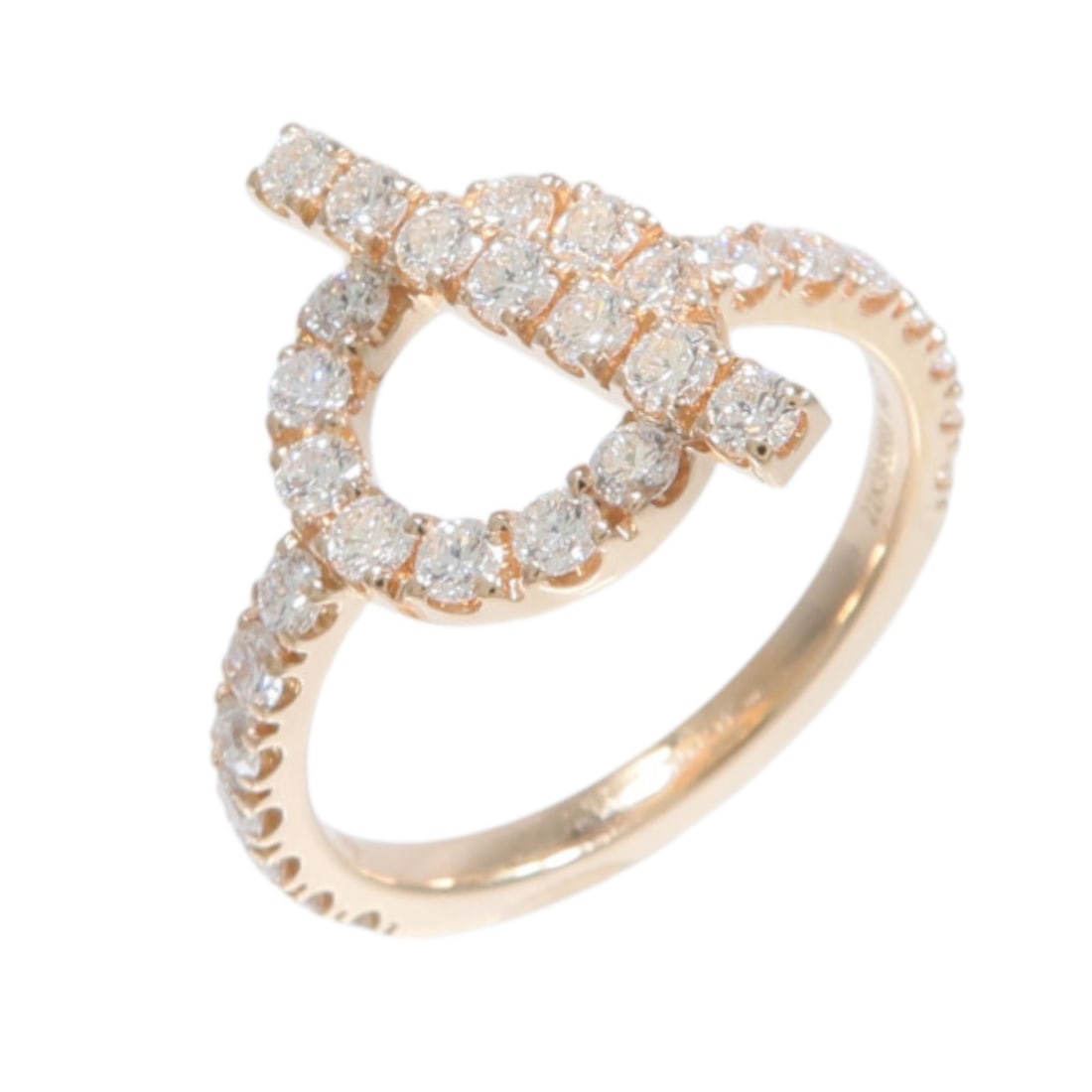 Hermes Finesse 18K Rose Gold Diamond Ring Size 52 US 6 (1 of 9)