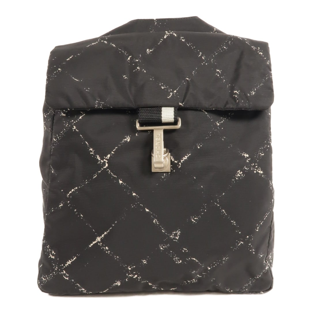 CHANEL Old Travel Line CC Nylon Rucksack Backpack Black: CHANEL Old Travel Line CC Nylon Rucksack Backpack Black CHANEL CC Old Travel Line backpack in black nylon with a black exterior and an interior zip pocket. This women's rucksack backpack is made in Fr
