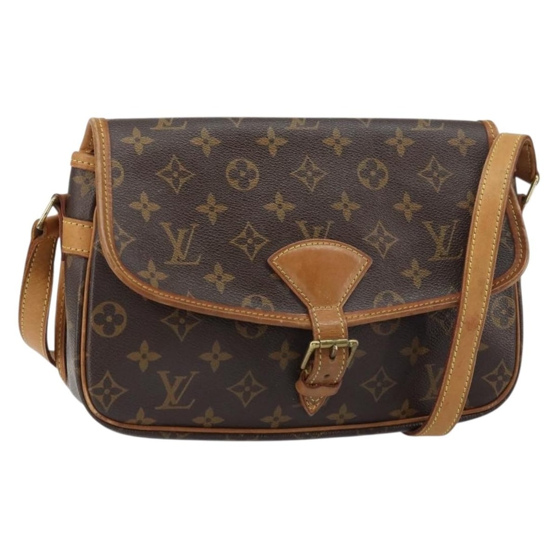 Louis Vuitton Sologne Brown Monogram Canvas Handbag 28cm: Louis Vuitton Sologne Brown Monogram Canvas Handbag 28cm This Louis Vuitton Sologne shoulder handbag features the classic Monogram canvas in brown, designed for women. It is crafted with durable canva