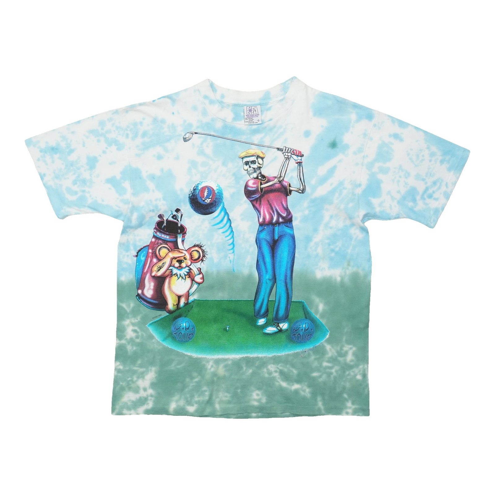 Vintage 1994 Grateful Dead Golf Tour Tie Dye T Shirt Large (1 of 3)