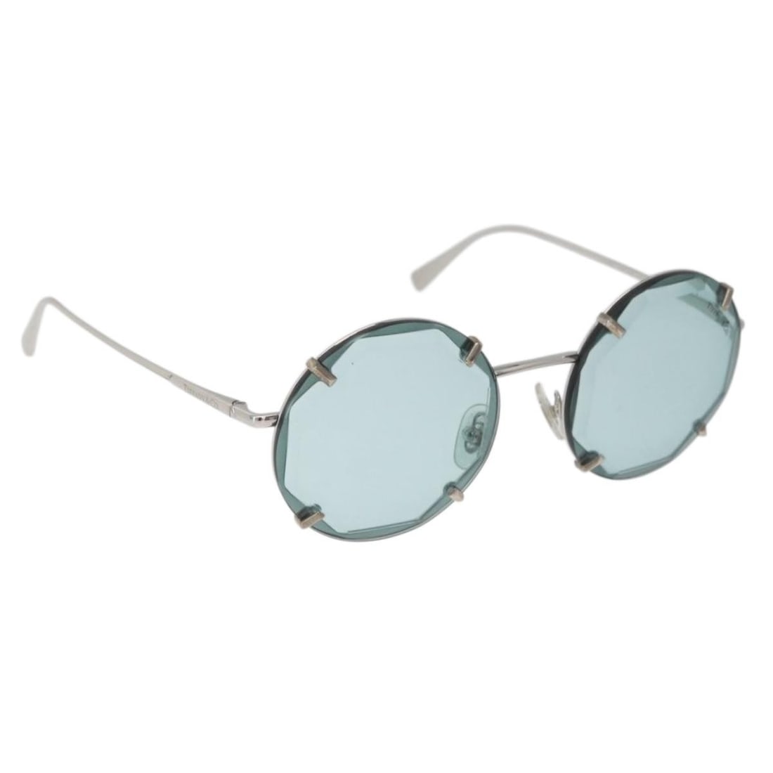 Tiffany Co Blue Metal Sunglasses with Box Case Made in Italy: Tiffany Co Blue Metal Sunglasses with Box Case Made in Italy Authentic Tiffany & Co. women's sunglasses in blue with a metal frame. Made in Italy, this pair includes the item box and sunglass case. Th
