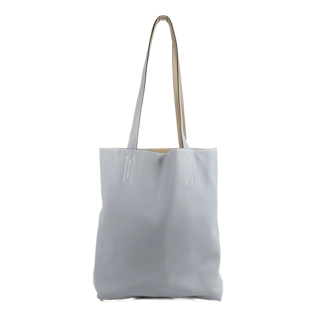 Hermes Double Sens 28 Swift Leather Shoulder Tote Gris Pantin Poussiere: Hermes Double Sens 28 Swift Leather Shoulder Tote Gris Pantin Poussiere Hermes Double Sens 28 shoulder tote bag in Swift leather, presented in Gris Pantin/Poussier. It features a Poussiere x GrayxGris
