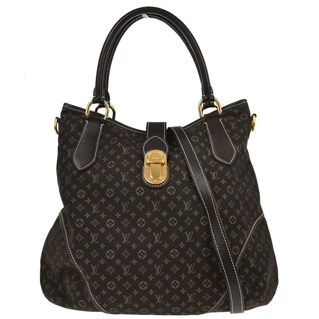 Louis Vuitton Idylle Elegie 2way Monogram Brown Tote Bag M56696: Louis Vuitton Idylle Elegie 2way Monogram Brown Tote Bag M56696 Louis Vuitton Monogram Idylle Elegie 2-way handbag in brown Fusain Monogram Idylle canvas with leather trim. This large tote-style bag f