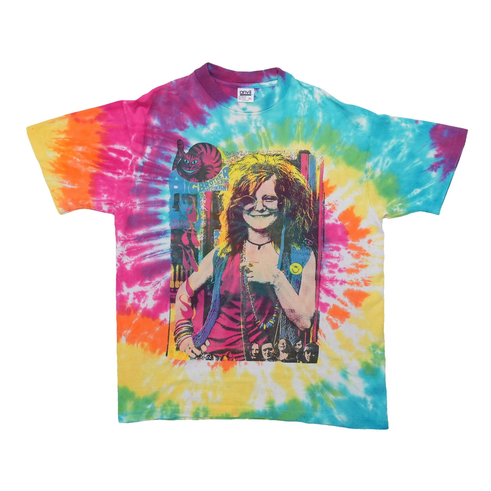 Vintage 1990s Janis Joplin Big Brother T Shirt Tie Dye XL (1 of 4)