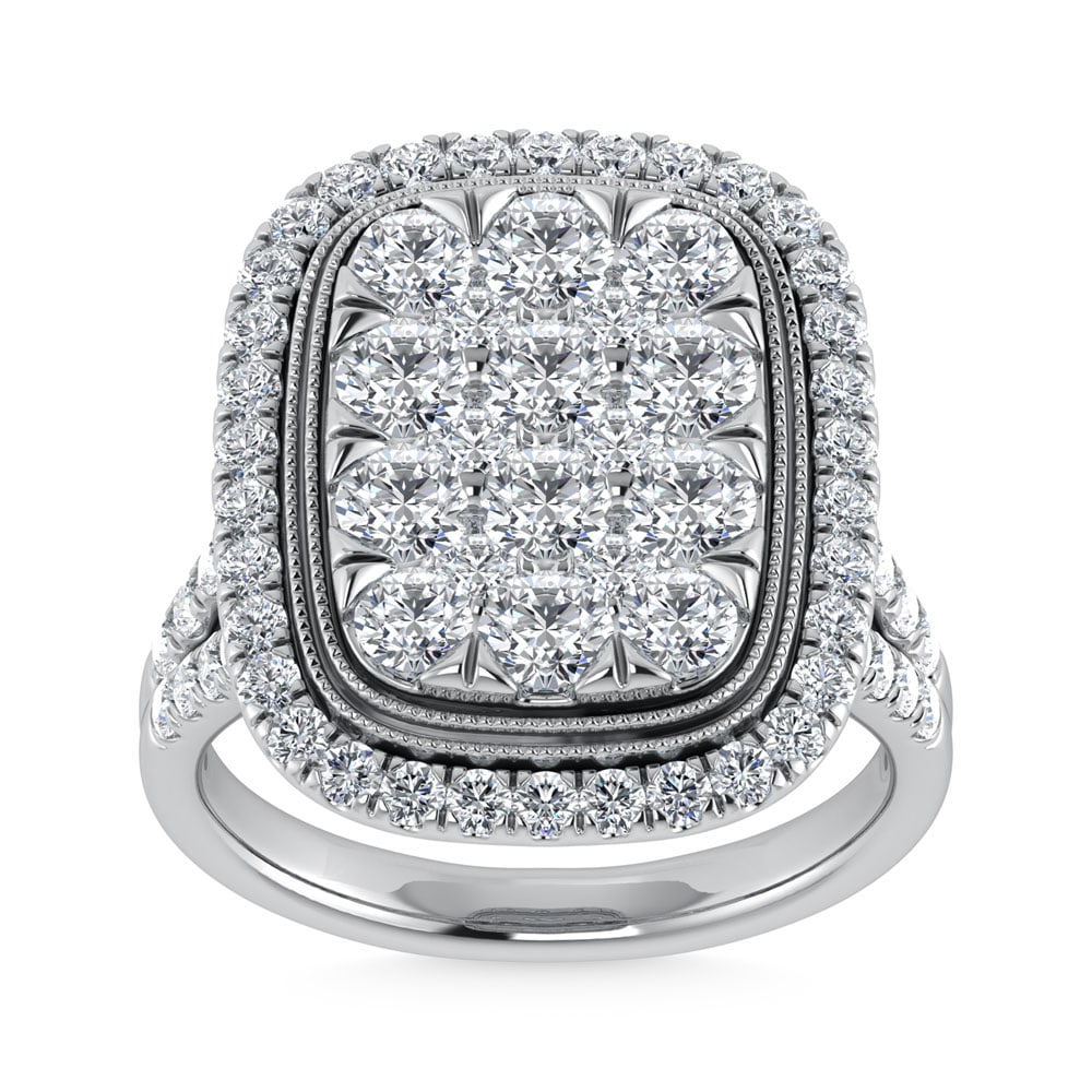 14K White Gold Diamond 2 3/4 Ct.Tw. Engagement Ring: 14K White Gold Diamond 2 3/4 Ct.Tw. Engagement Ring 14k White Gold Stone Color: G-h Stone Clarity: I1 Each ring is presented in standard size 6.5. Complimentary resizing is available between sizes 510