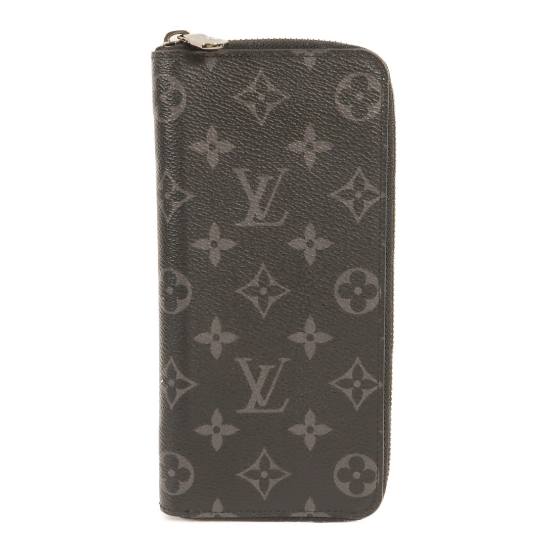 Louis Vuitton M62295 Zippy Vertical Wallet Monogram Eclipse Black: Louis Vuitton M62295 Zippy Vertical Wallet Monogram Eclipse Black Louis Vuitton Zippy Wallet Vertical long wallet in Monogram Eclipse coated canvas. This men's wallet features a zip-around design with
