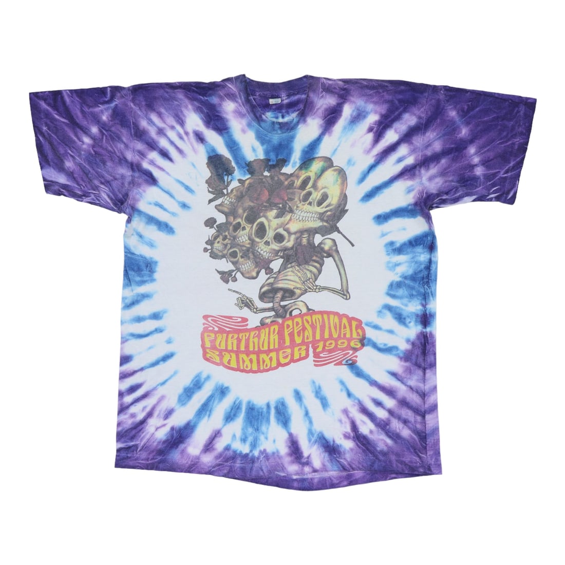 Vintage XXL 1996 Further Festival Tour Cotton Tie Dye T Shirt: Vintage XXL 1996 Further Festival Tour Cotton Tie Dye T Shirt Authentic 1996 Further Festival Tour tie dye shirt with front and back graphics. This original vintage shirt is not a modern reproduction 