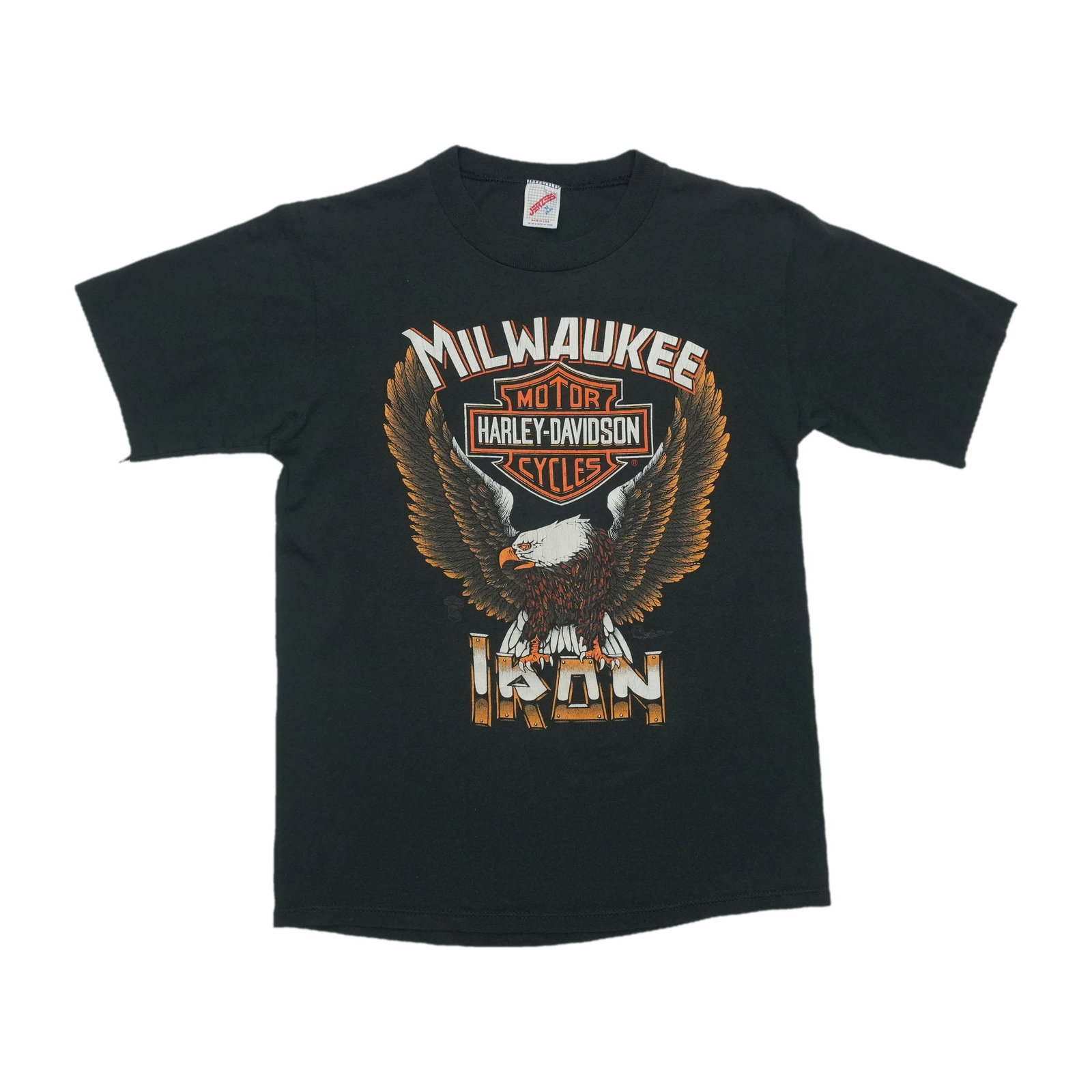 Black Cotton Harley Davidson Vintage Shirt 1990s XL (1 of 5)