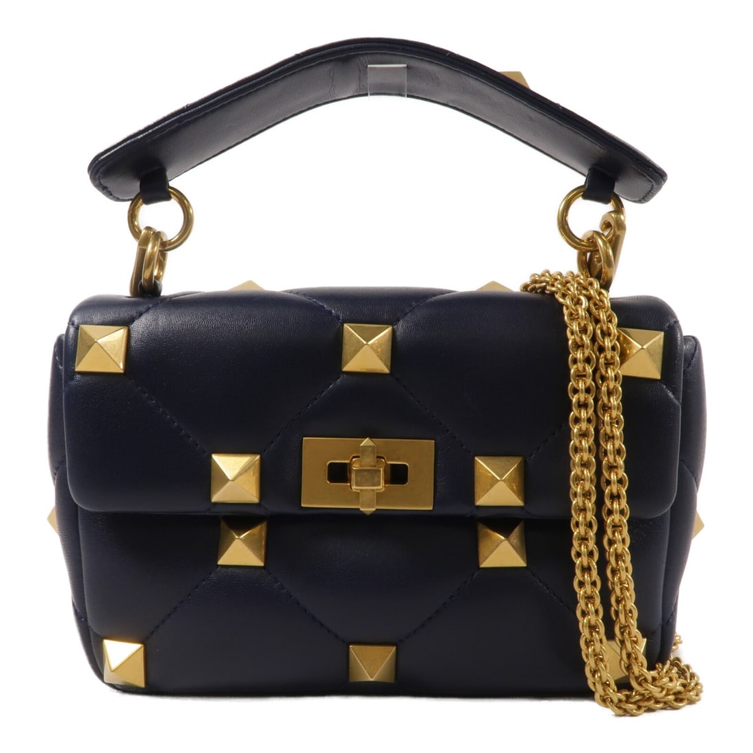 Valentino Syud flap shoulder bag blue lambskin with strap (1 of 13)
