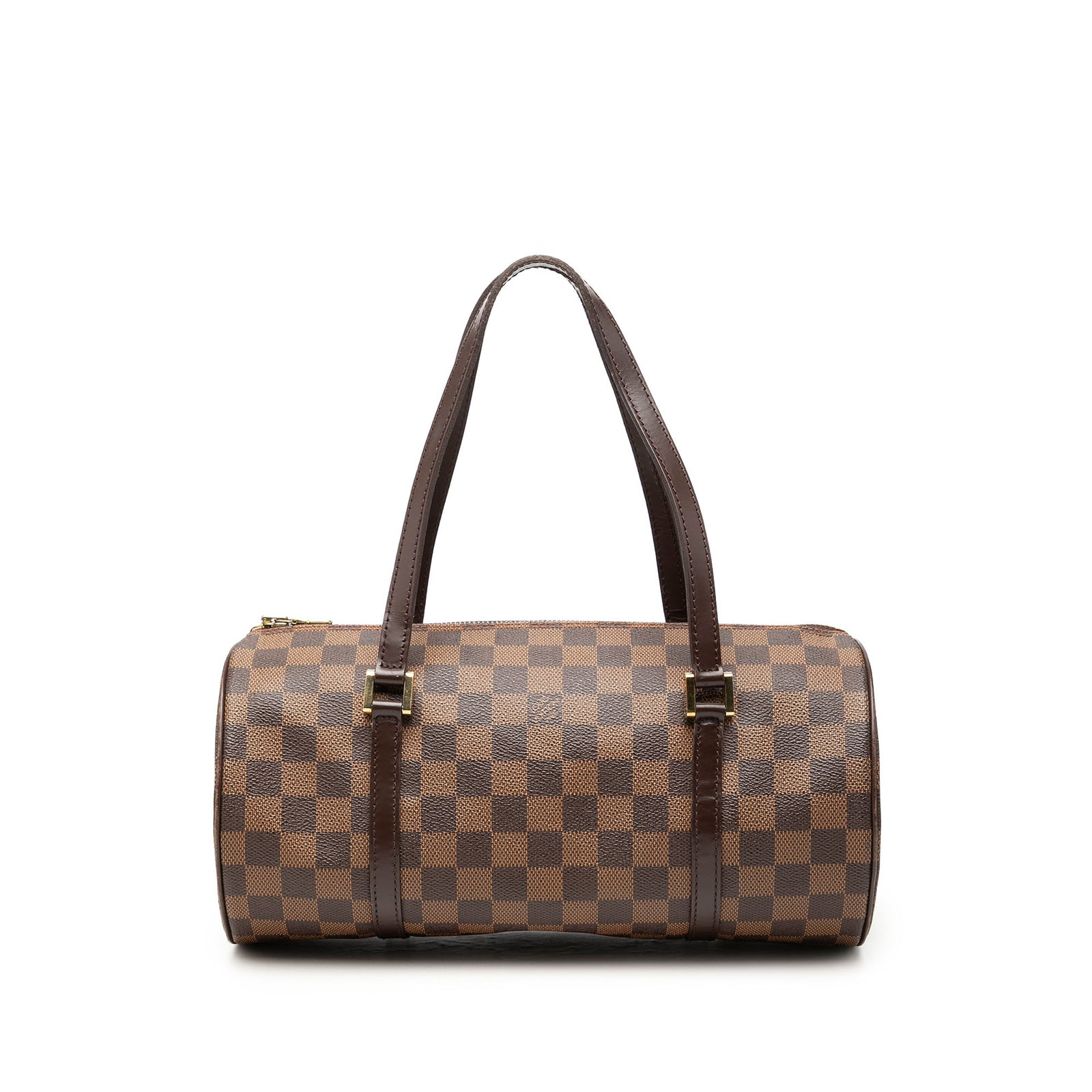 Louis Vuitton Papillon 30 Damier Ebene shoulder bag: Louis Vuitton Papillon 30 Damier Ebene shoulder bag Louis Vuitton Damier Ebene Papillon 30 bag with a damier ebene canvas body, flat leather shoulder straps, and a top zip closure. Made in France. Con