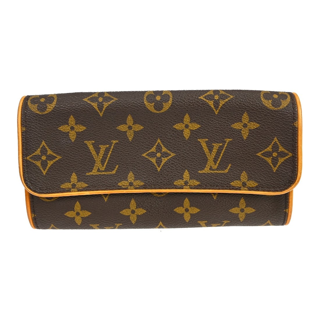 Louis Vuitton Twin brown canvas pouch bag: Louis Vuitton Twin brown canvas pouch bag Louis Vuitton Twin Monogram shoulder bag in brown canvas with a compact silhouette and classic monogram design. Made in Spain, this piece is in good condition