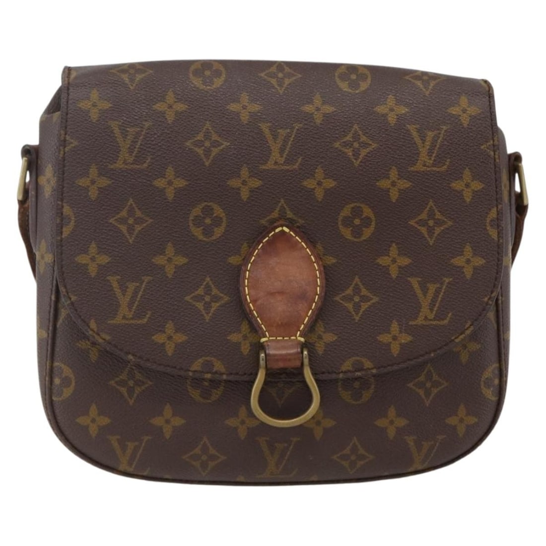 Louis Vuitton Saint Cloud Brown Canvas Shoulder Bag: Louis Vuitton Saint Cloud Brown Canvas Shoulder Bag A Louis Vuitton Saint Cloud shoulder bag in brown monogram canvas. This vintage piece is in fair, usable condition with visible wear throughout, inc
