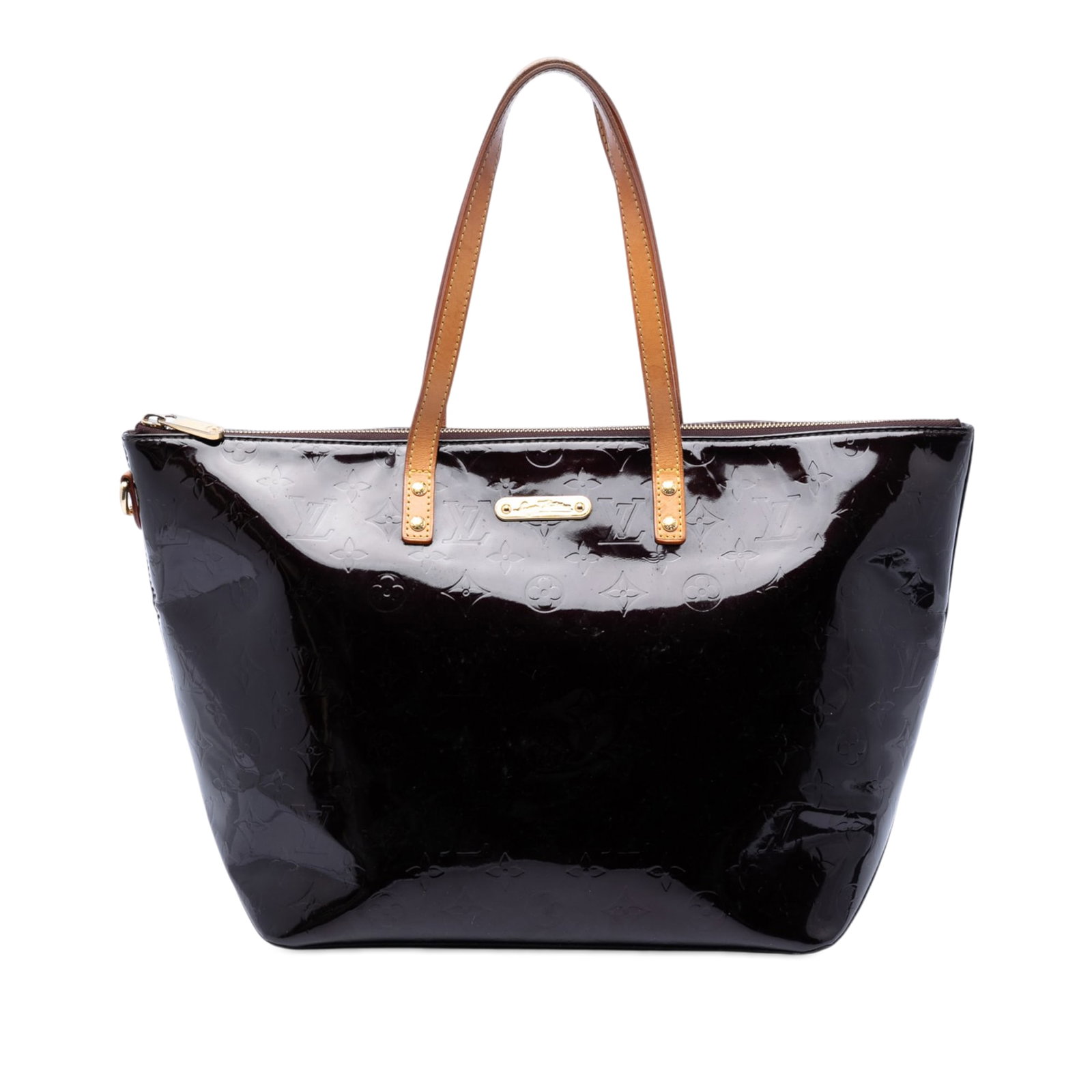 Louis Vuitton Bellevue GM Monogram Vernis Leather Shoulder Bag: Louis Vuitton Bellevue GM Monogram Vernis Leather Shoulder Bag Louis Vuitton Monogram Vernis Bellevue GM handbag crafted with a monogram vernis leather body, flat vachetta leather shoulder straps, a t