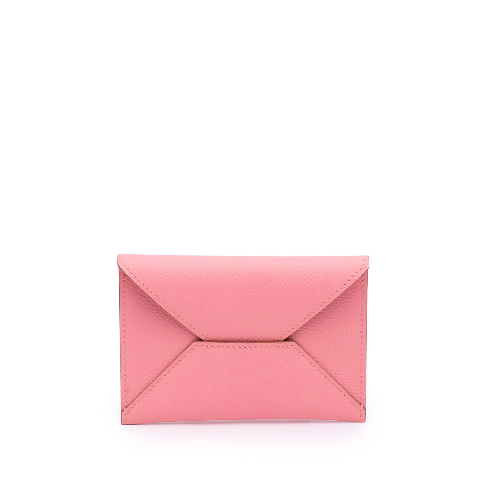 Hermes MM Envelope Card Holder in Rose Confetti Epsom Leather: Hermes MM Envelope Card Holder in Rose Confetti Epsom Leather Hermes Epsom Envelope Card Holder MM in Rose Confetti Epsom leather with a front flap. Made in France. Condition AB with staining noted on