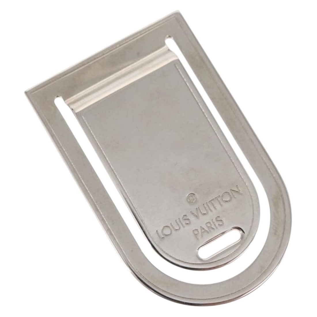 LOUIS VUITTON Pansavie Porto Address Silver Money Clip M64691 Auth (1 of 7)