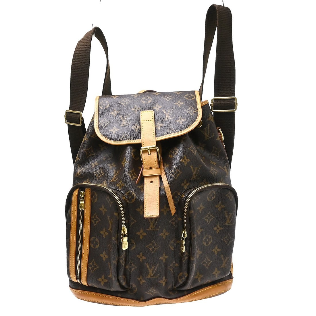 Louis Vuitton Bosphore Unisex Brown Canvas Bag: Louis Vuitton Bosphore Unisex Brown Canvas Bag Louis Vuitton Bosphore in brown monogram canvas. This unisex bag is made in France and is presented in good condition, showing scuffs, natural patina, li