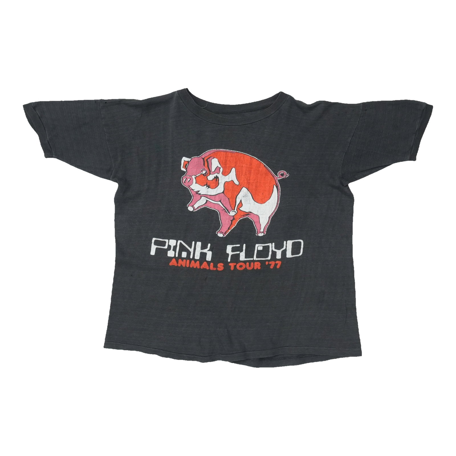 Vintage 1977 Pink Floyd Animals Concert T Shirt Black (1 of 8)