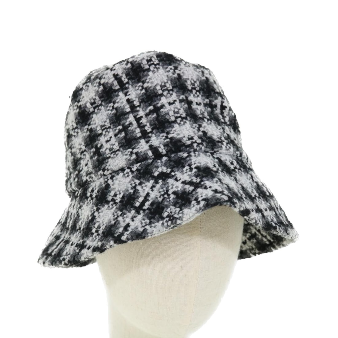 CHANEL Coco Mark Wool Hat White Black Womens Italy (1 of 12)
