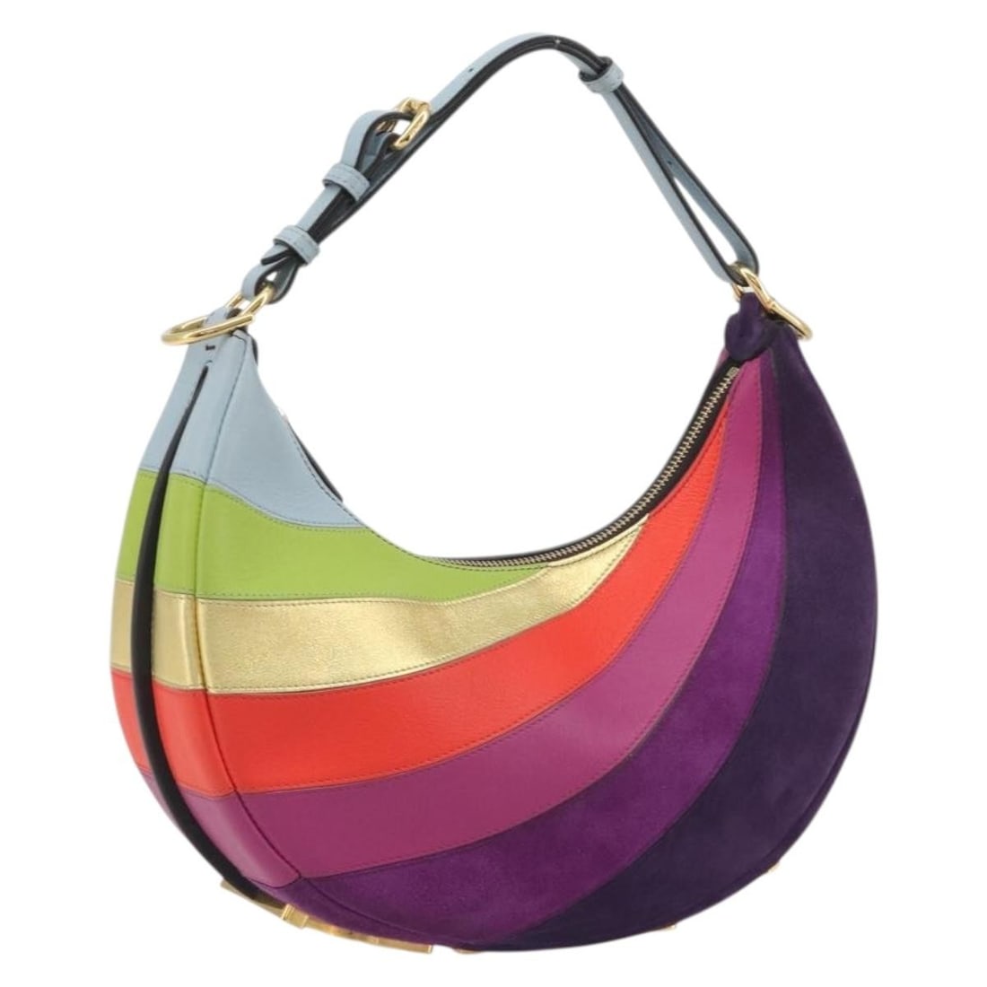 FENDI Leather Shoulder Bag Graffiti Multicolor Gold Italy (1 of 18)