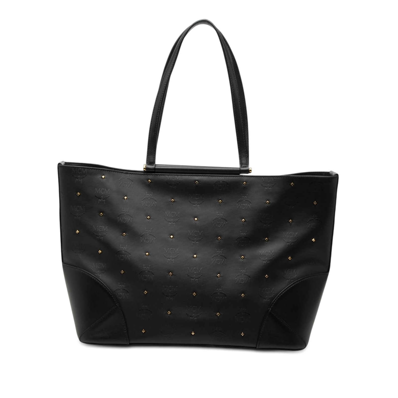 MCM Claudia Tote Black Nylon With Stud Accents (1 of 7)