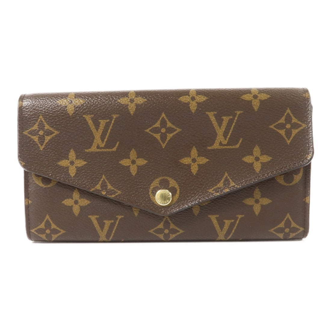 Louis Vuitton Portefeuille Sarah M62235 Monogram Wallet Brown: Louis Vuitton Portefeuille Sarah M62235 Monogram Wallet Brown Louis Vuitton Portefeuille Sarah wallet purse, model M62235, in Brown x Rose Ballerine. It is made from Monogram x PVC coated canvas and f