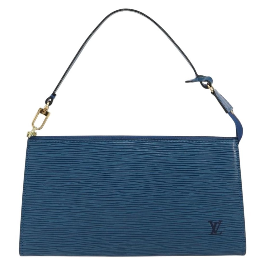 Louis Vuitton Epi Leather Pochette Accessoires Blue: Louis Vuitton Epi Leather Pochette Accessoires Blue This Louis Vuitton Pochette Accessoires is crafted from blue Epi leather and features a sleek, compact silhouette. Designed for women, it offers bot