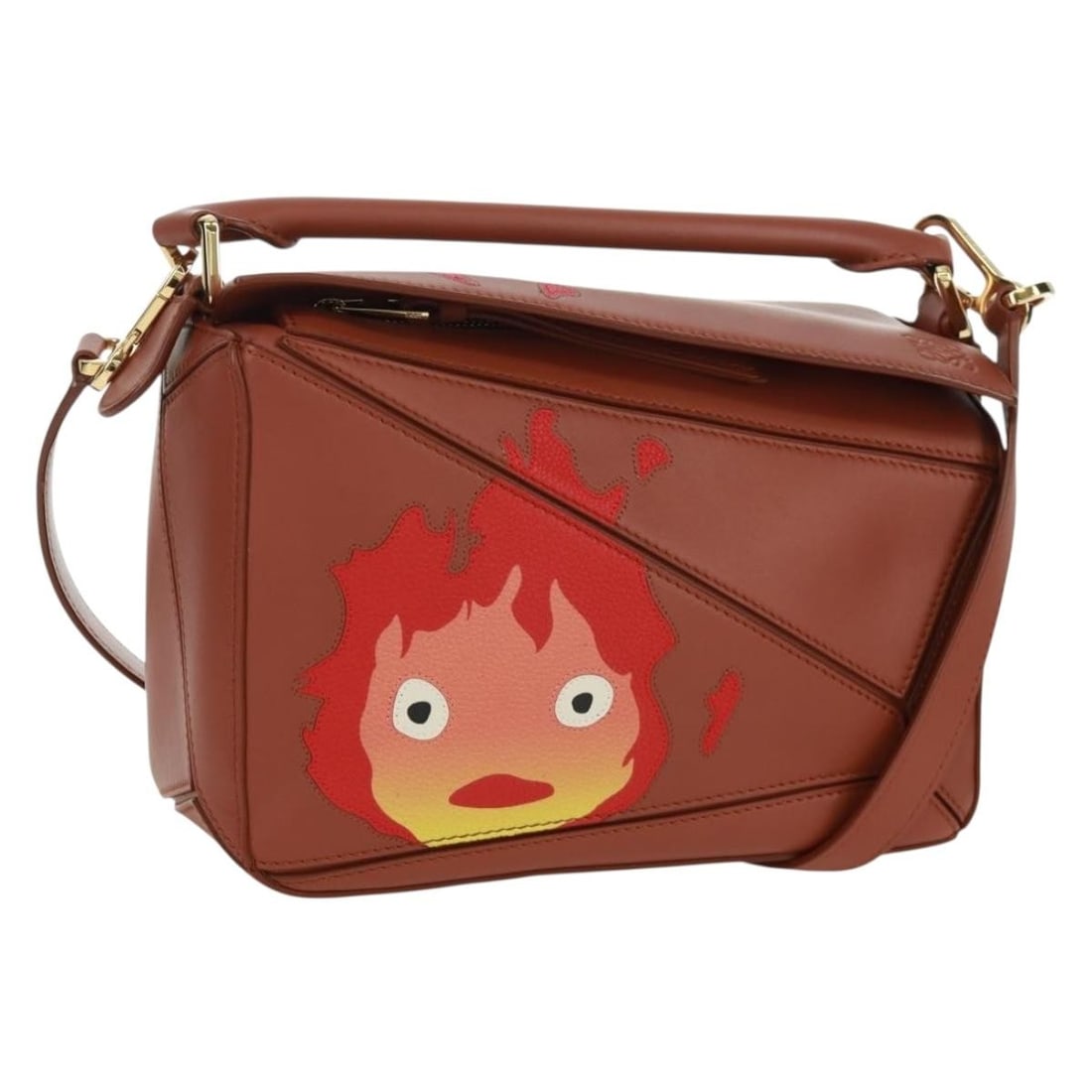 LOEWE Puzzle Small Leather Handbag Howls Moving Castle Calcifer Auth (1 of 18)
