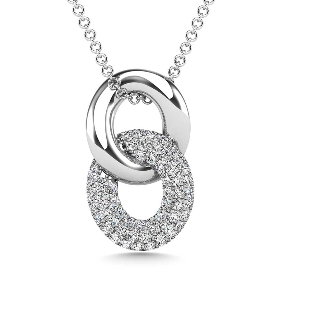 Diamond 1/5 Ct.Tw. Fashion Pendant in 10K White Gold: Diamond 1/5 Ct.Tw. Fashion Pendant in 10K White Gold 10k White Gold Stone Color: H-i Stone Clarity: I2 Unless otherwise specified, pendants that include a chain are paired with our standard 18-inch le