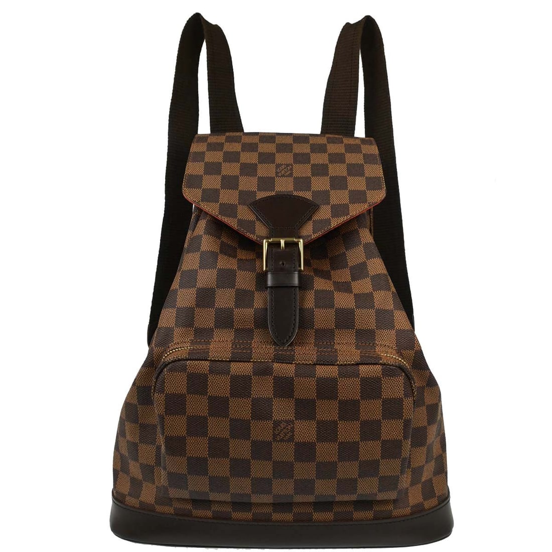 Louis Vuitton Montsouris GM Damier Canvas Backpack Brown N51139: Louis Vuitton Montsouris GM Damier Canvas Backpack Brown N51139 Louis Vuitton Montsouris GM backpack in Damier canvas with leather trim and a brown Ebene colorway. This large unisex backpack features 