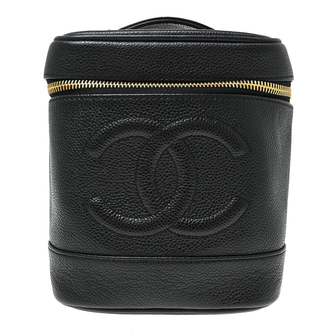 Chanel Vintage Timeless Caviar Leather Cosmetic Case Black: Chanel Vintage Timeless Caviar Leather Cosmetic Case Black Vintage Chanel Timeless Cosmetic Case in black leather. This women's case is made in France and remains a practical, structured accessory for