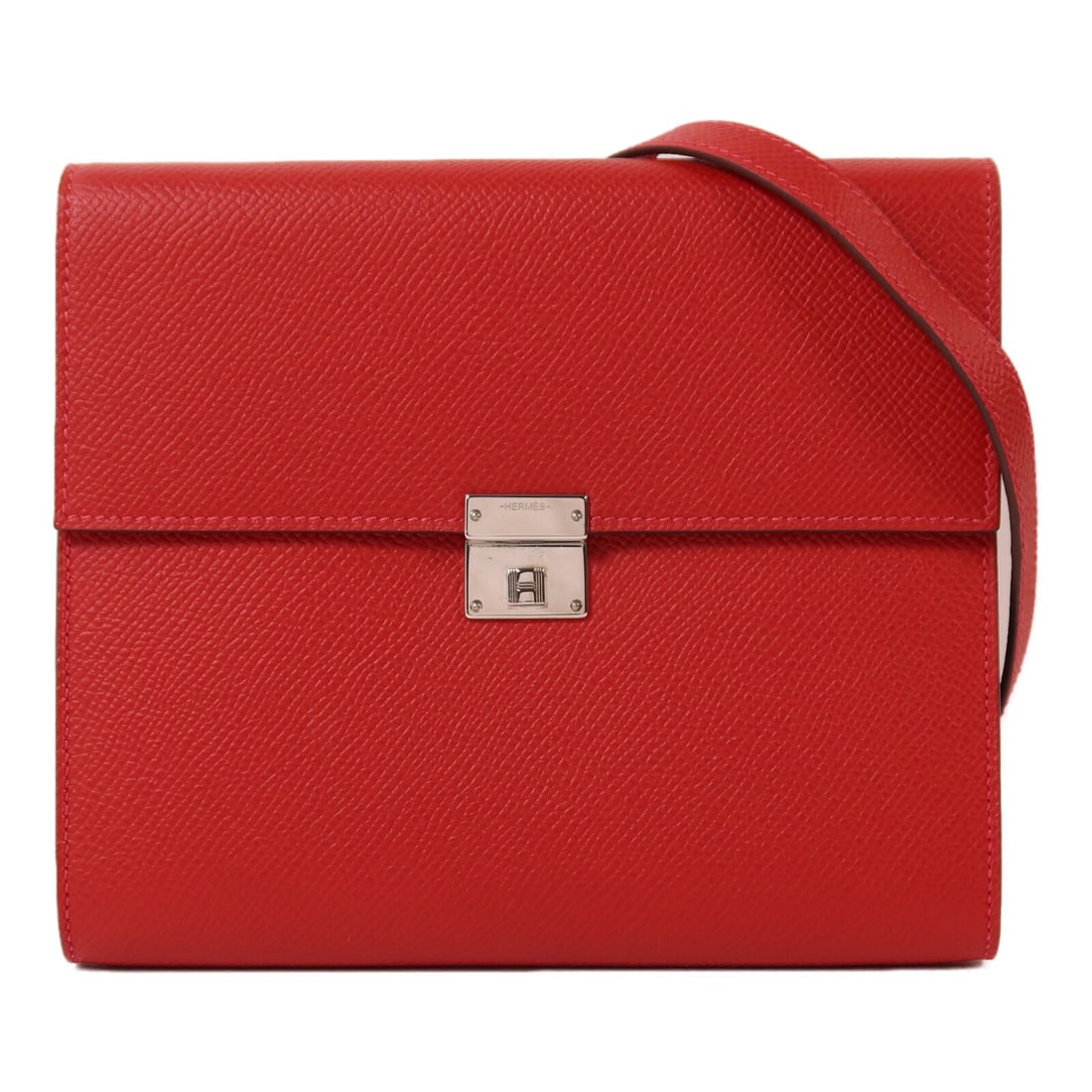 Hermes Clic 16 Epsom Calfskin Shoulder Bag Rouge Casaque PHW: Hermes Clic 16 Epsom Calfskin Shoulder Bag Rouge Casaque PHW Hermes Clic 16 shoulder bag in Rouge Casaque Veau Epsom leather with palladium-tone hardware. This women's shoulder bag is made in France a