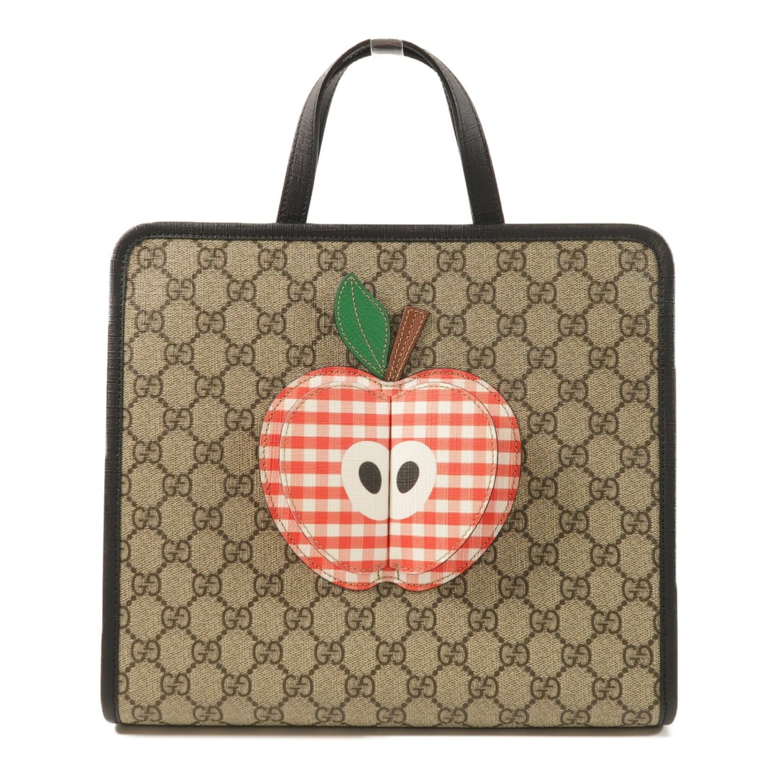 Gucci 648797 GG Brown Tote in Calfskin and Coated Canvas: Gucci 648797 GG Brown Tote in Calfskin and Coated Canvas A GUCCI tote bag in brown calfskin leather and PVC coated canvas, model 648797. It features a regular size, brown exterior, and a magnetic pock